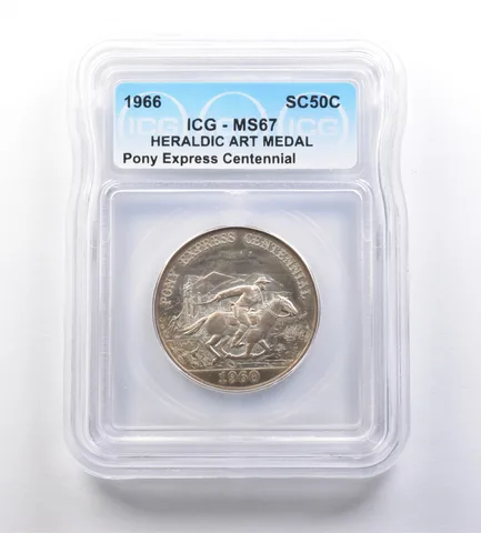 1966 So-Called Half Dollar Pony Express Centennial MS67 ICG *7220