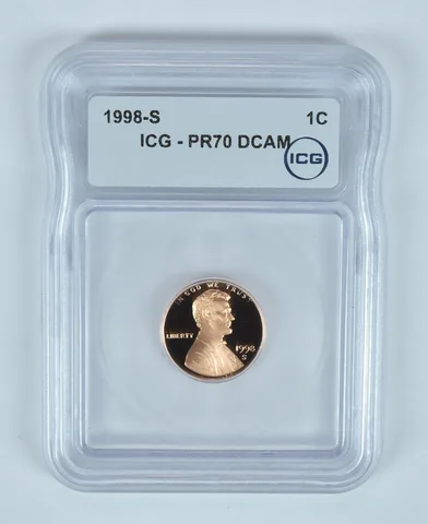 1998-S Lincoln Memorial Cent PR70 DCAM ICG