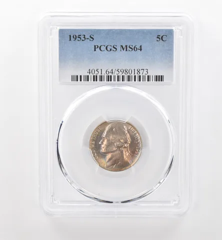 1953-S Jefferson Nickel MS64 PCGS Beautiful Tone *1788