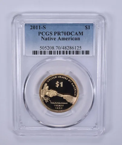 2011-S Sacagawea $1 Wampanoag Treaty Native American PR70 PCGS