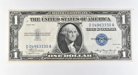 1935 $1 Silver Certificate Blue Seal Double Date *9593
