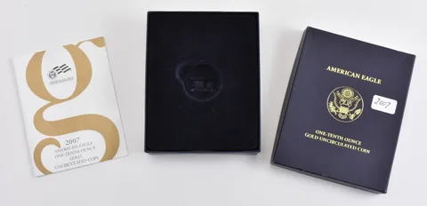 OGP 2007-W Gold Eagle 1/10 Oz Uncirculated Burnished BOX - NO COIN