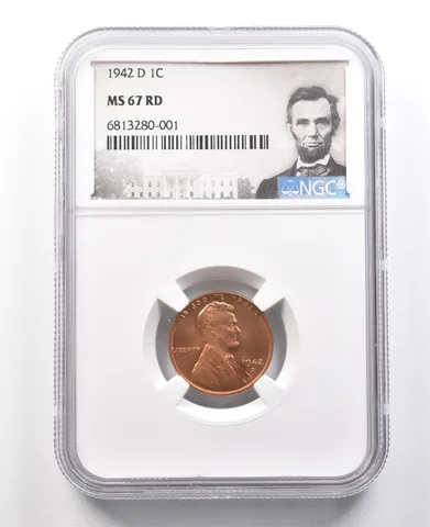 1942-D Lincoln Wheat Cent MS67 RD NGC a2957