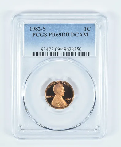 1982-S Lincoln Memorial Cent PR69 RD DCAM PCGS Blue Label