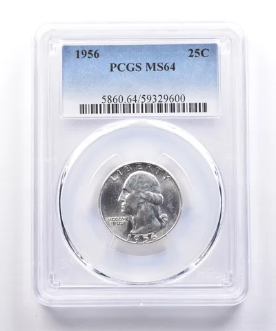 1956 Washington Quarter MS64 PCGS Blue Label