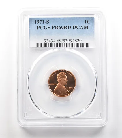 1971-S Lincoln Memorial Cent PR69 RD DCAM PCGS *5298