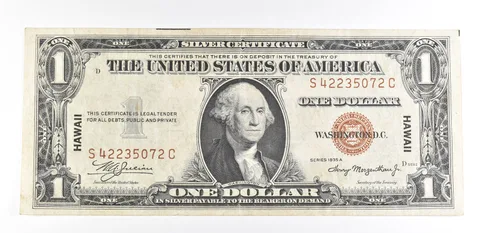 1935 A $1 Silver Certificate Hawaii Fr#2300 Nice AU Occupation WWII Note a9299
