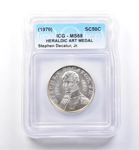 (1970) So Called Half Dollar Stephen Decatur Jr MS68 ICG *8475