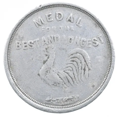 Medal For The Best And Longest Rooster Good For One Nail Token *6721