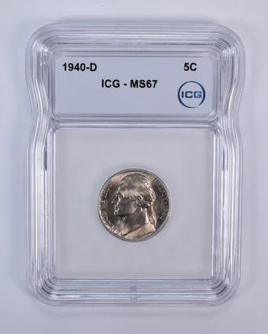 1940-D Jefferson Nickel MS67 ICG