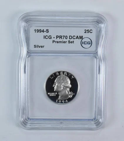 1994-S Washington Quarter Silver Premier Set PR70 DCAM ICG