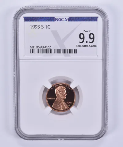 1993-S Lincoln Memorial Cent Proof 9.9 UCAM RD NGC X NGCX