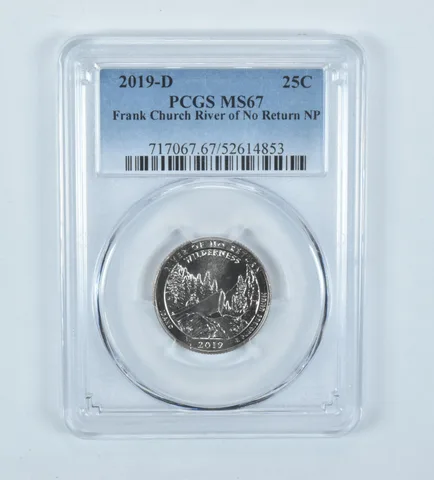 2019-D Washington Quarter ATB Frank Church River MS67 PCGS