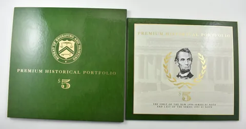 1995/1999 $5 FRN First Of 1999/Last Of 1995 Bureau Of Engraving *7919