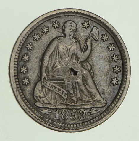 1853 Seated Liberty Half Dime - Circulated *8612