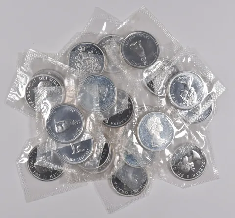 (20) PL 80% Silver Canadian Half Dollar Roll $10 Collection Lot Canada