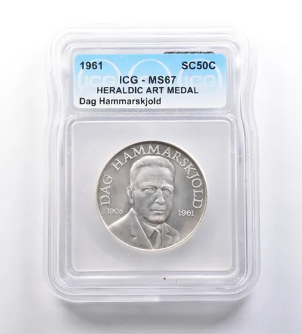 1961 So-Called Half Dollar Dag Hammarskjold MS67 ICG *7133