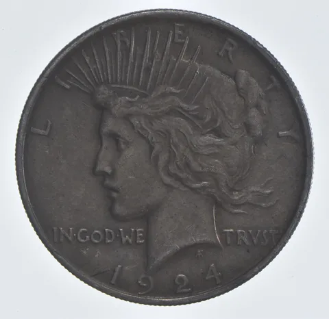 Better - 1924 Peace Silver Dollar - 90% US Coin *623