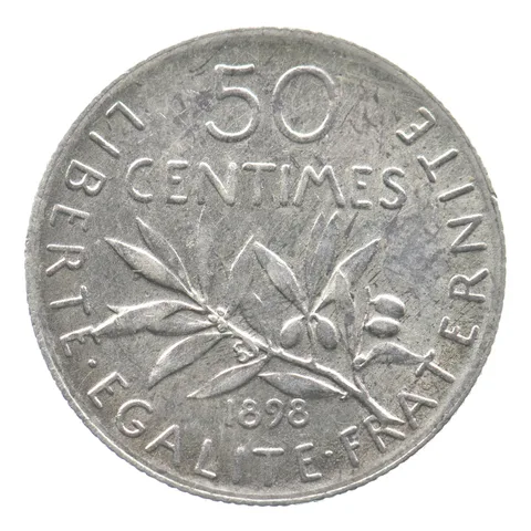 1898 France 50 Centimes a6452