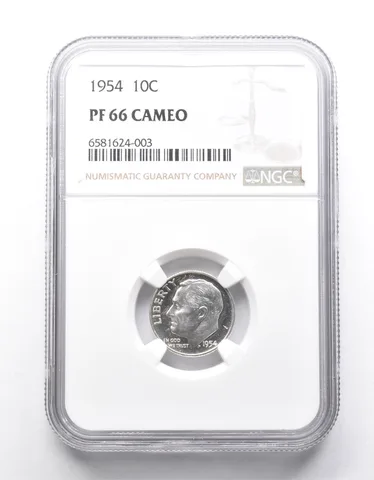 PF66 CAM 1954 Roosevelt Dime NGC a9988