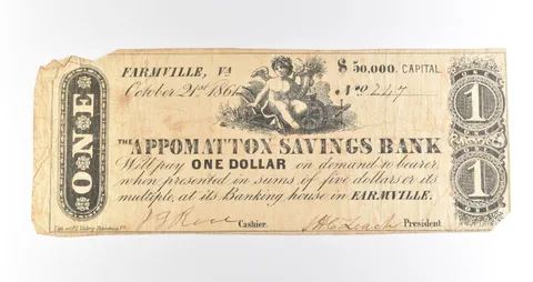 1861 $1 Farmville VA Appomattox Savings Bank Obsolete Note *3906