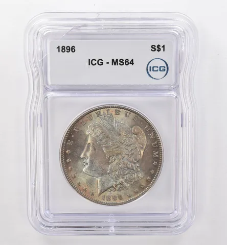 1896 Morgan Silver Dollar MS64 ICG Beautiful Tone a9512