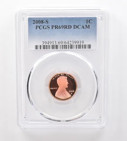 2008-S Lincoln Memorial Cent PR69 RD DCAM PCGS Beautiful Tone *2105