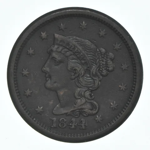 1844 Braided Hair Large Cent *6102