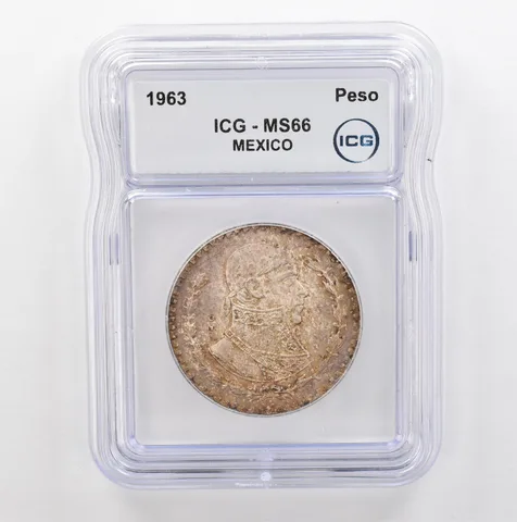 1963 Mo Mexico Peso MS66 ICG Beautiful Tone *5364