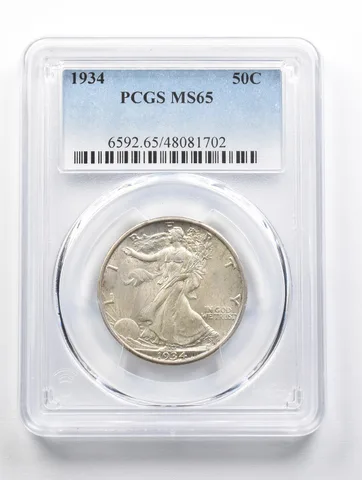 MS65 1934 Walking Liberty Half Dollar PCGS *3470