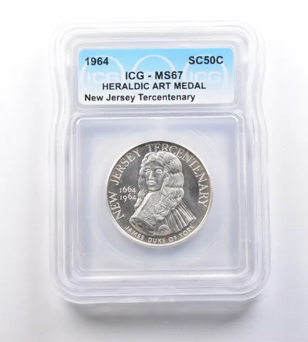 1964 So-Called Half Dollar New Jersey Tercentenary MS67 ICG *7164