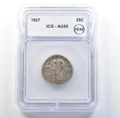 1927 Standing Liberty Quarter AU55 ICG *3087