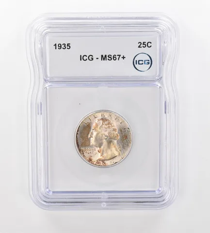 1935 Washington Quarter MS67+ ICG Beautiful Tone *0922
