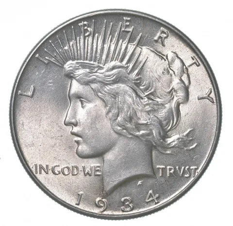 1934 Peace Silver Dollar a4381