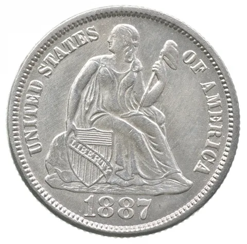 1887 Seated Liberty Dime *7290