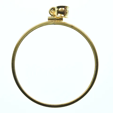 14K Gold Filled 34.3 MM Coin Bezel Pendant Frame Edge a2414