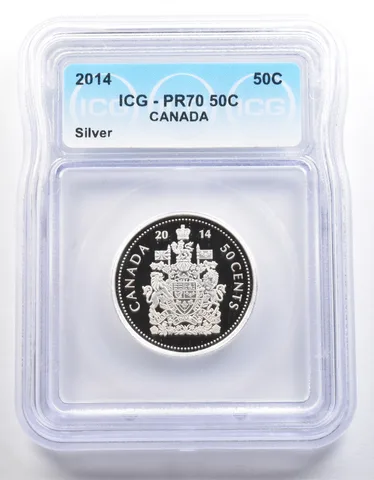 2014 Canada 50 Cents Silver PR70 ICG *3957