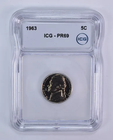1963 Jefferson Nickel PR69 ICG