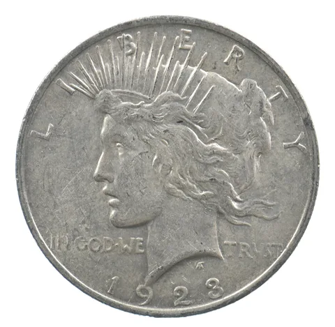 Early - 1923 Peace Silver Dollar - 90% US Coin *431