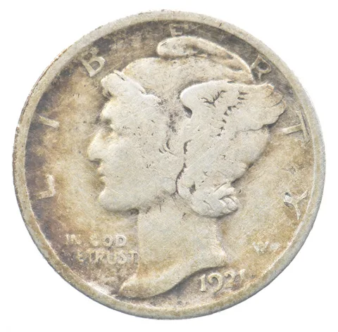 1921 Mercury Dime *7518