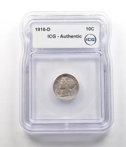 1916-D Mercury Dime Authentic ICG a6755