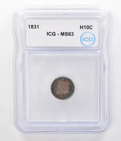 1831 Capped Bust Half Dime MS63 ICG Beautiful Tone *5177