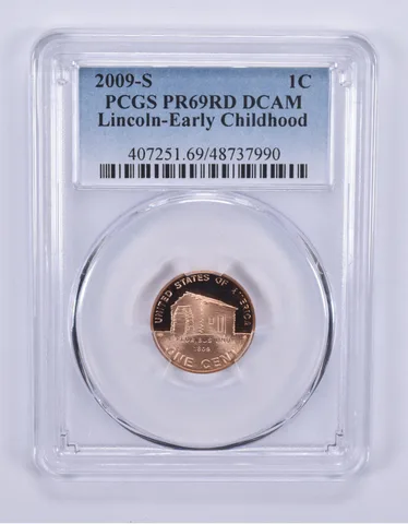2009-S Lincoln Cent Early Childhood PR69 RD DCAM PCGS Blue Label