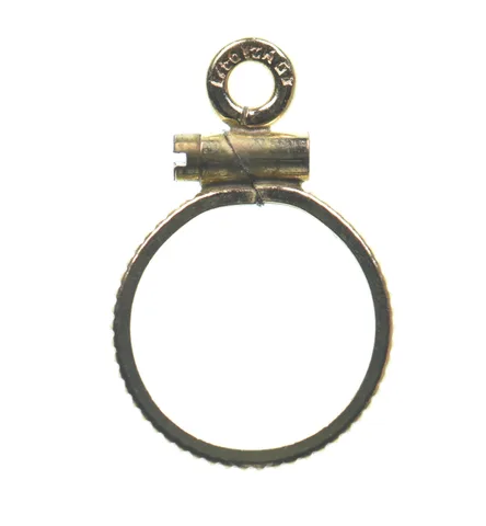 12K 10.3mm Gold Filled Token Coin Bezel Pendant Frame Edge a1402