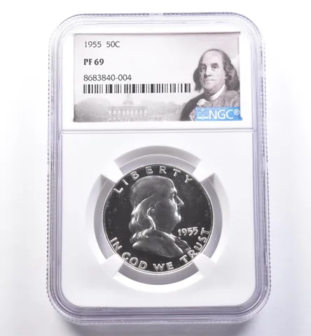 1955 Franklin Half Dollar PF69 NGC Cameo Look - NIce Contrast *8932