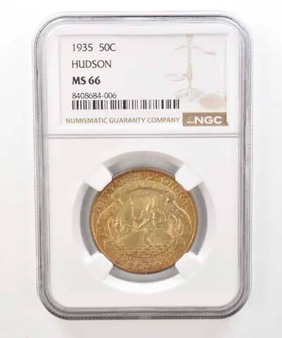1935 Hudson Commemorative Half Dollar MS66 NGC Beautiful Tone *5204