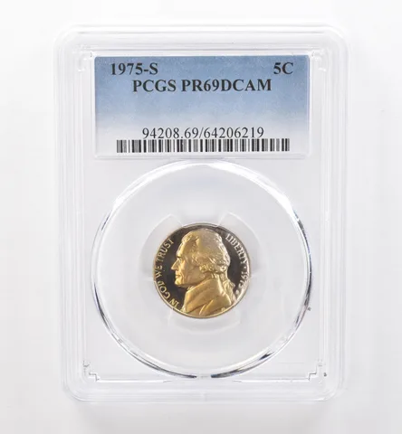 1975-S Jefferson Nickel PR69 DCAM PCGS Beautiful Tone *9528