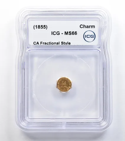 (1855) California Fractional Gold Style Charm Liberty Head MS66 ICG *9288