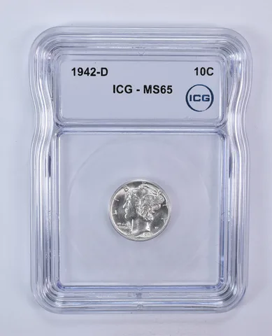 1942-D Mercury Dime MS65 ICG
