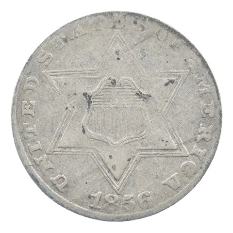 1856 Three Cent Trime Silver *6328